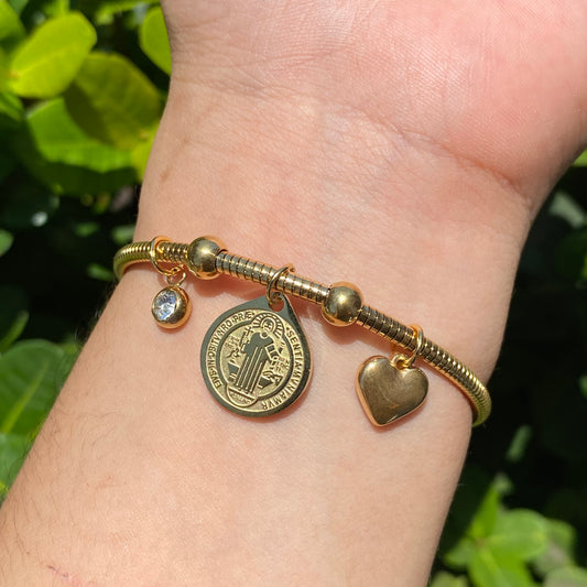Brazalete San Benito acero